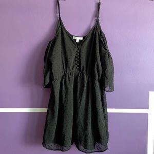 Chiffon black dress.